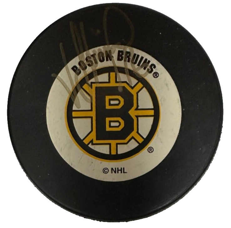 Josef Stumpel  Autographed Boston Bruins Hockey Puck NHL