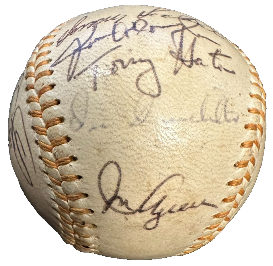 1967 Cleveland Indians Team Autographed Baseball Horton Tiant Maye