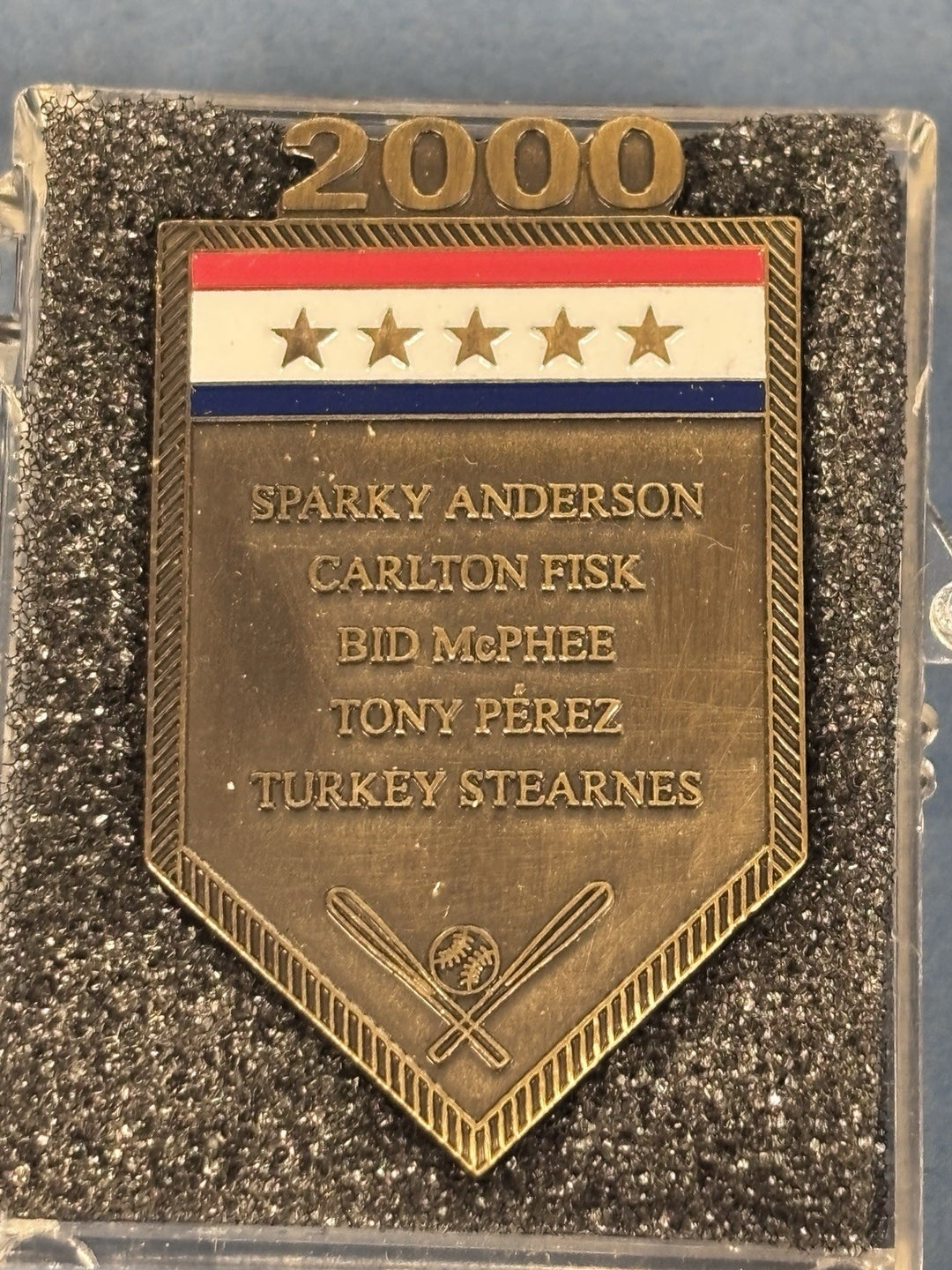2000 MLB Hall Of Fame Pin Sparky Anderson Carlton Fisk Tony Perez Bid McPhee
