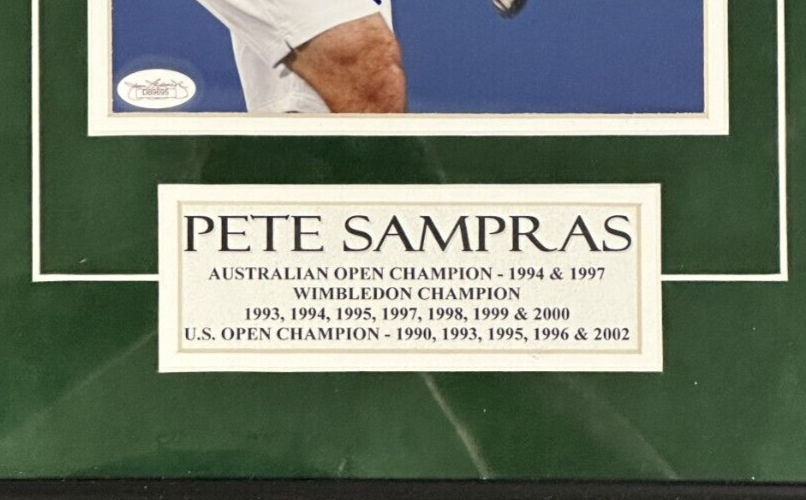 Pete Sampras Autographed Framed 8x10 Photo PSA/DNA COA