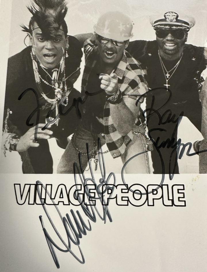 The Village People Autographed 8x10 Photo All 6 Members BAS