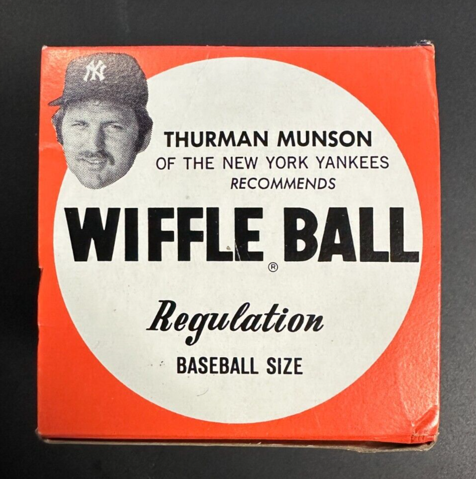 1977 Thurman Munson Box Wiffle Ball W/ Frank Tanana Disk Ball Unused!