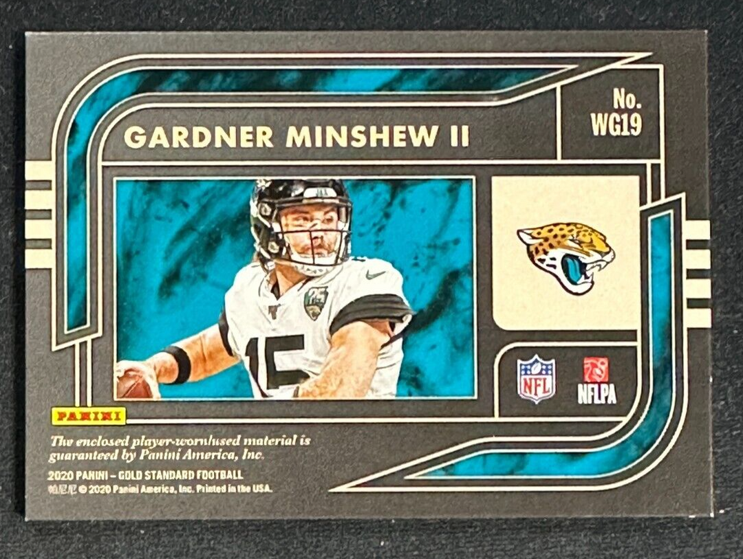 2020 Panini Gold Standard White Gold Gardner Minshew 2 Color Patch Card 28/49