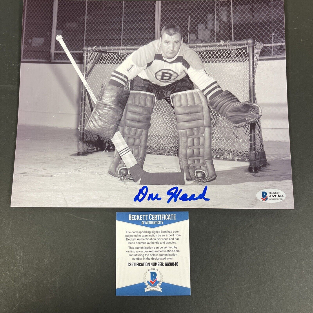 Don Head Signed 8x10 Boston Bruins Beckett Sportsworld