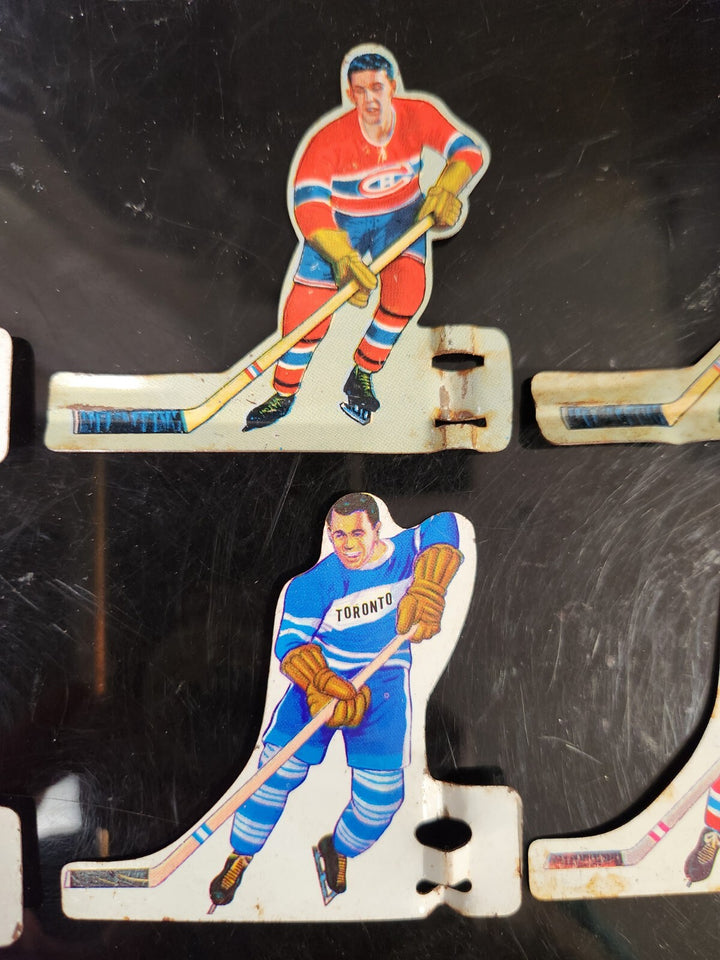 Lot Of 6 Vintage Munro Tabletop Hockey Player Replacements 4 Montreal 2 Toronto