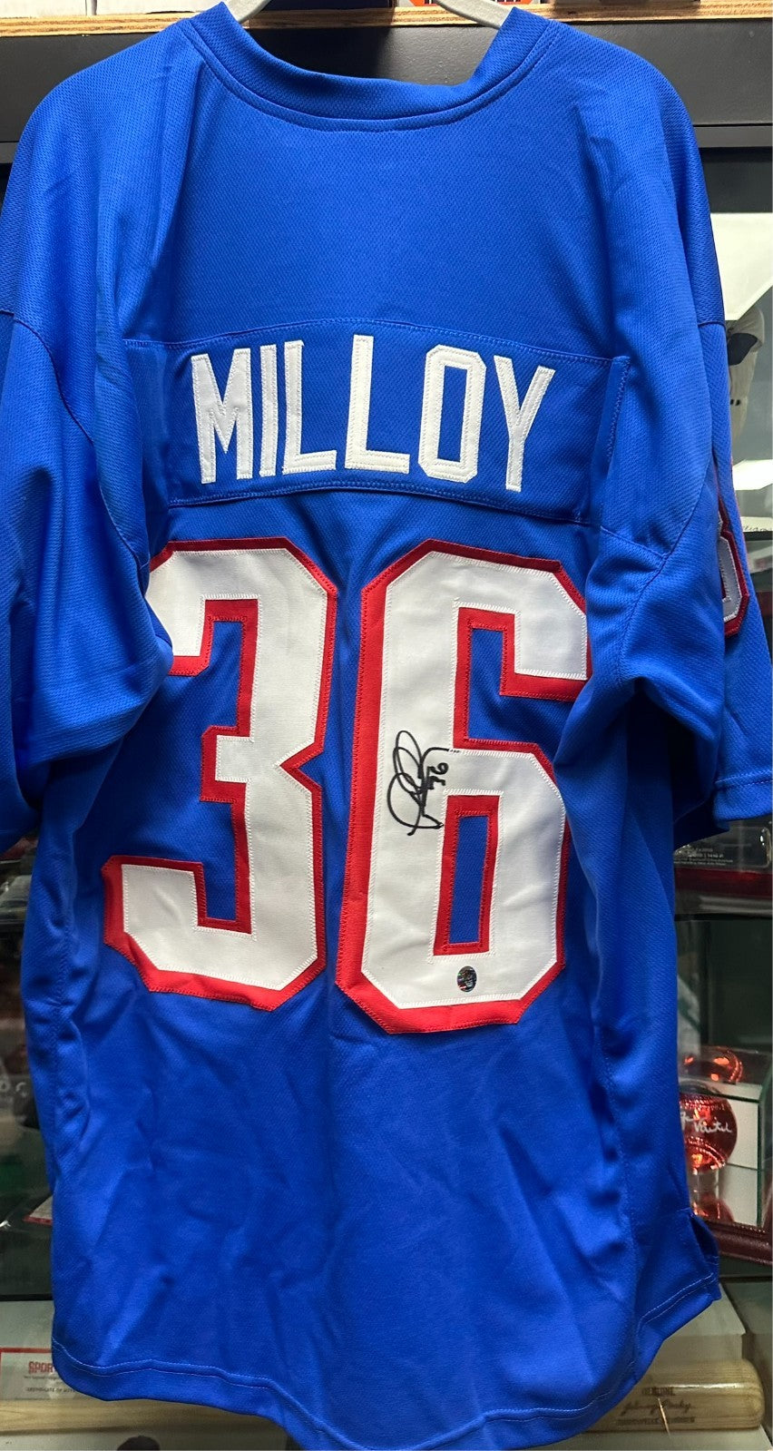 Lawyer Milloy Autographed New England Patriots Replica Jersey Alumni Hologram