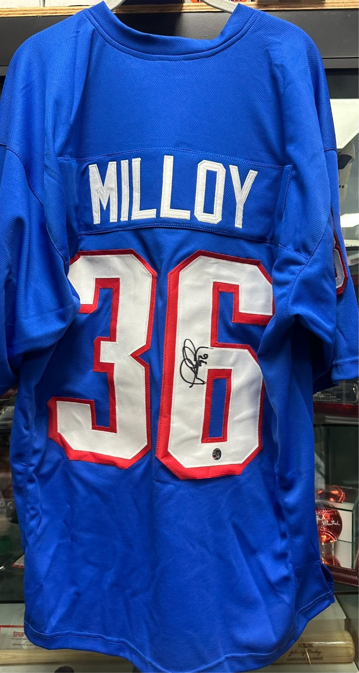 Lawyer Milloy Autographed New England Patriots Replica Jersey Alumni Hologram