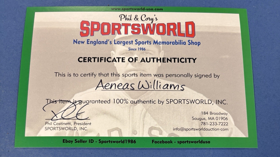 Aeneas Williams HOF Signed Wilson Football Arizona Cardinals Sportsworld COA