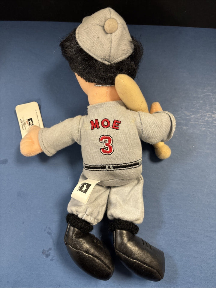 Rare Vintage 3 Stooges Moe Larry Curly Baseball Bean Bag Dolls 1999