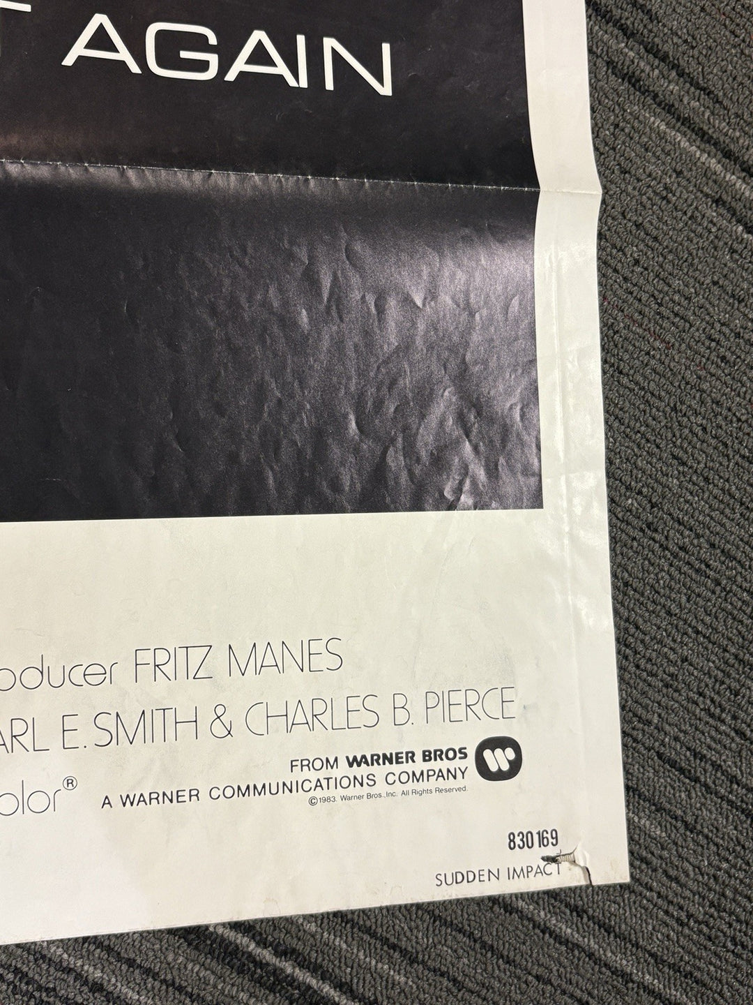 Sudden Impact 27x41 Folded Original Movie Poster 1983 Clint Eastwood