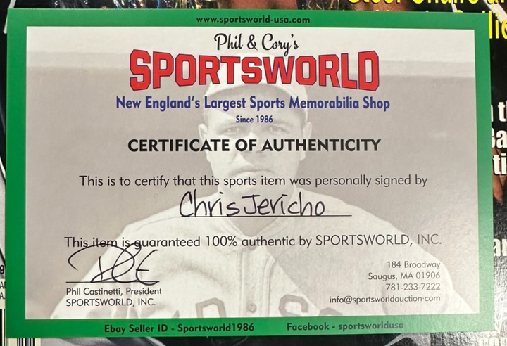 Chris Jericho Autographed November 1999 Issue of WWF Raw Wrestling Magazine