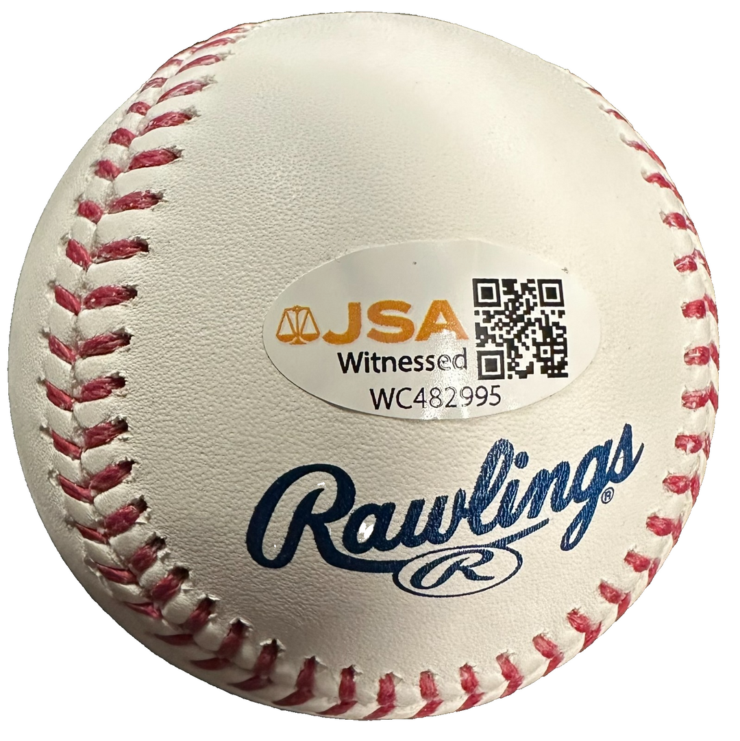 Marty Barrett Autographed Official Major League Baseball W/ 86 ALCS MVP JSA