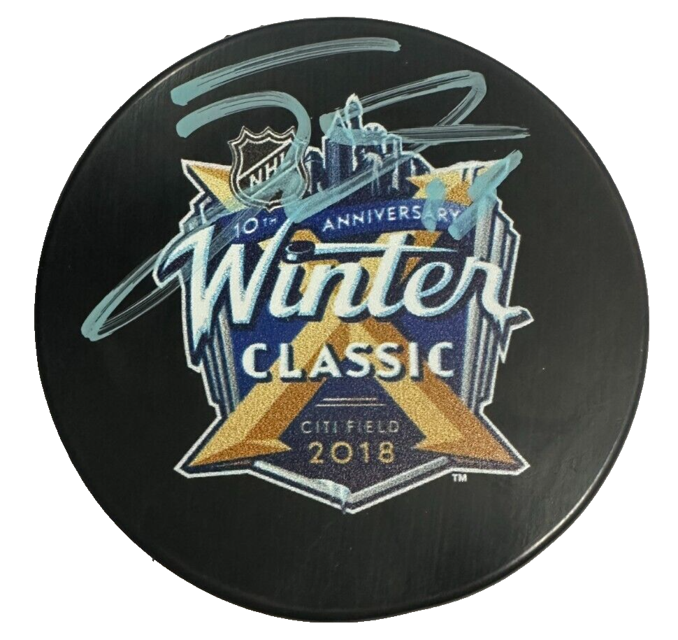 Jack Eichel Autographed 2018 Winter Classic Hockey Puck NHL