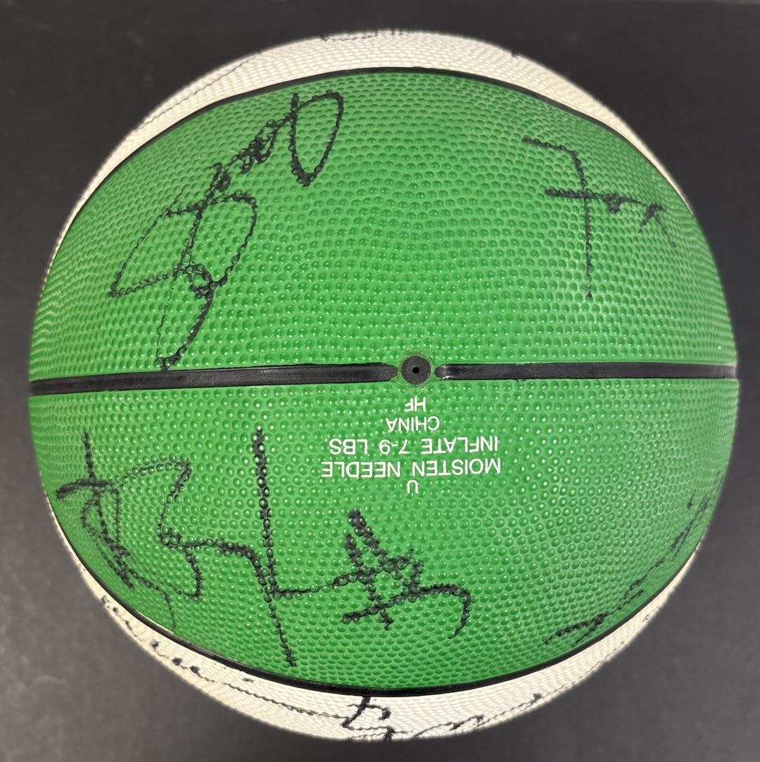 1995-96 Boston Celtics Team Signed Ball Dennis Johnson +17 Sportsworld COA