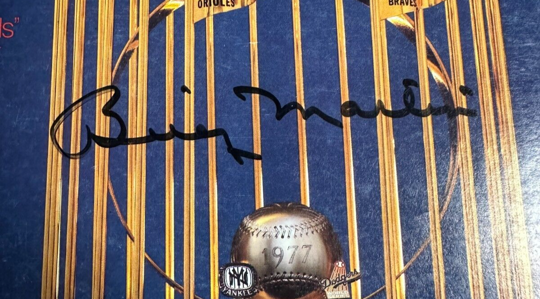 Billy Martin Autographed 1978 New York Yankees Yearbook BAS