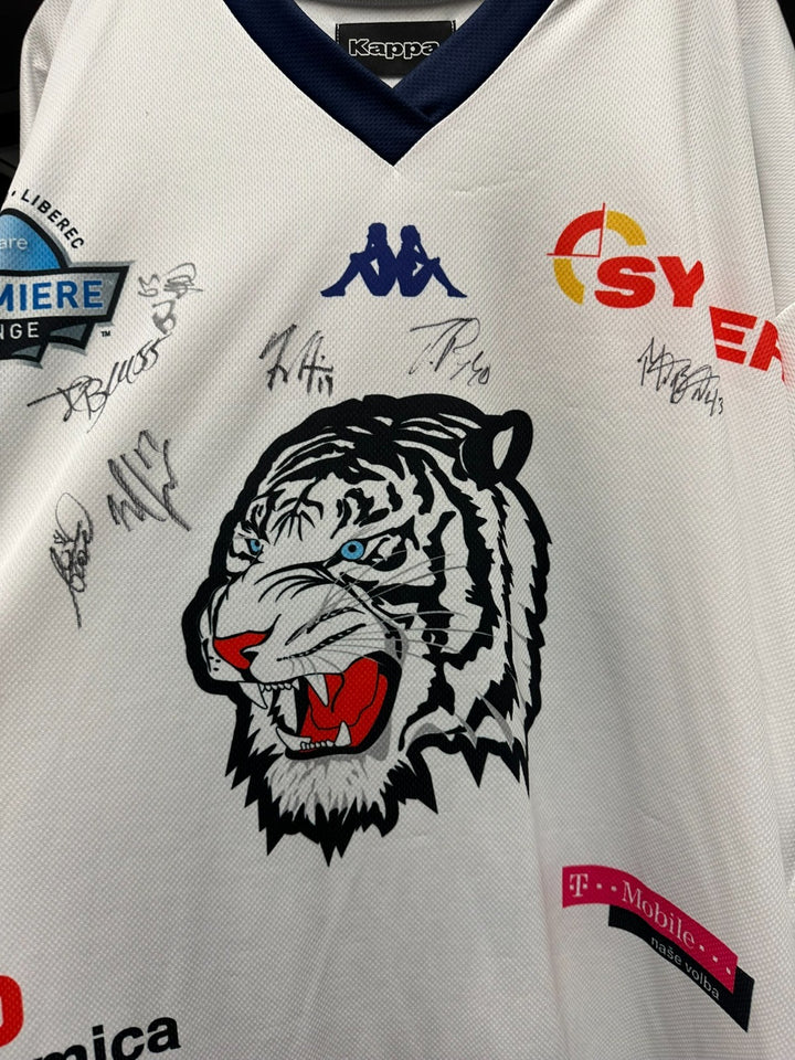 2010 Jaroslav Kudrna Bílí Tygři Liberec Vs Boston Bruins Game Worn Jersey Signed