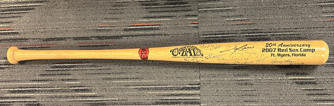 2007 Red Sox Fantasy Camp Signed Baseball Bat Lyons Pesky Stanley Bell Wise Etc.