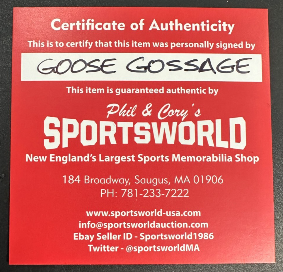 Goose Gossage Autographed OML Baseball W/ HOF 2008 Fight Fight Fight MAGA