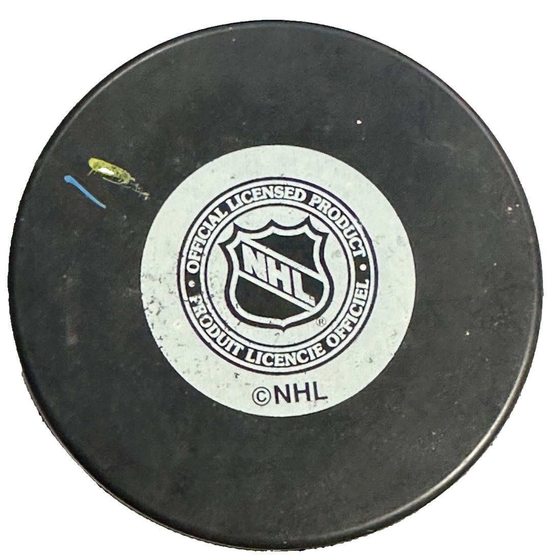 Nick Foligno Autographed Toronto Maple Leafs Hockey Puck NHL