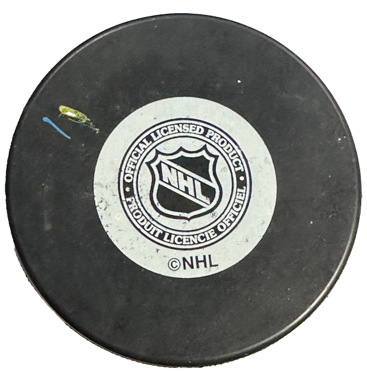 Nick Foligno Autographed Toronto Maple Leafs Hockey Puck NHL