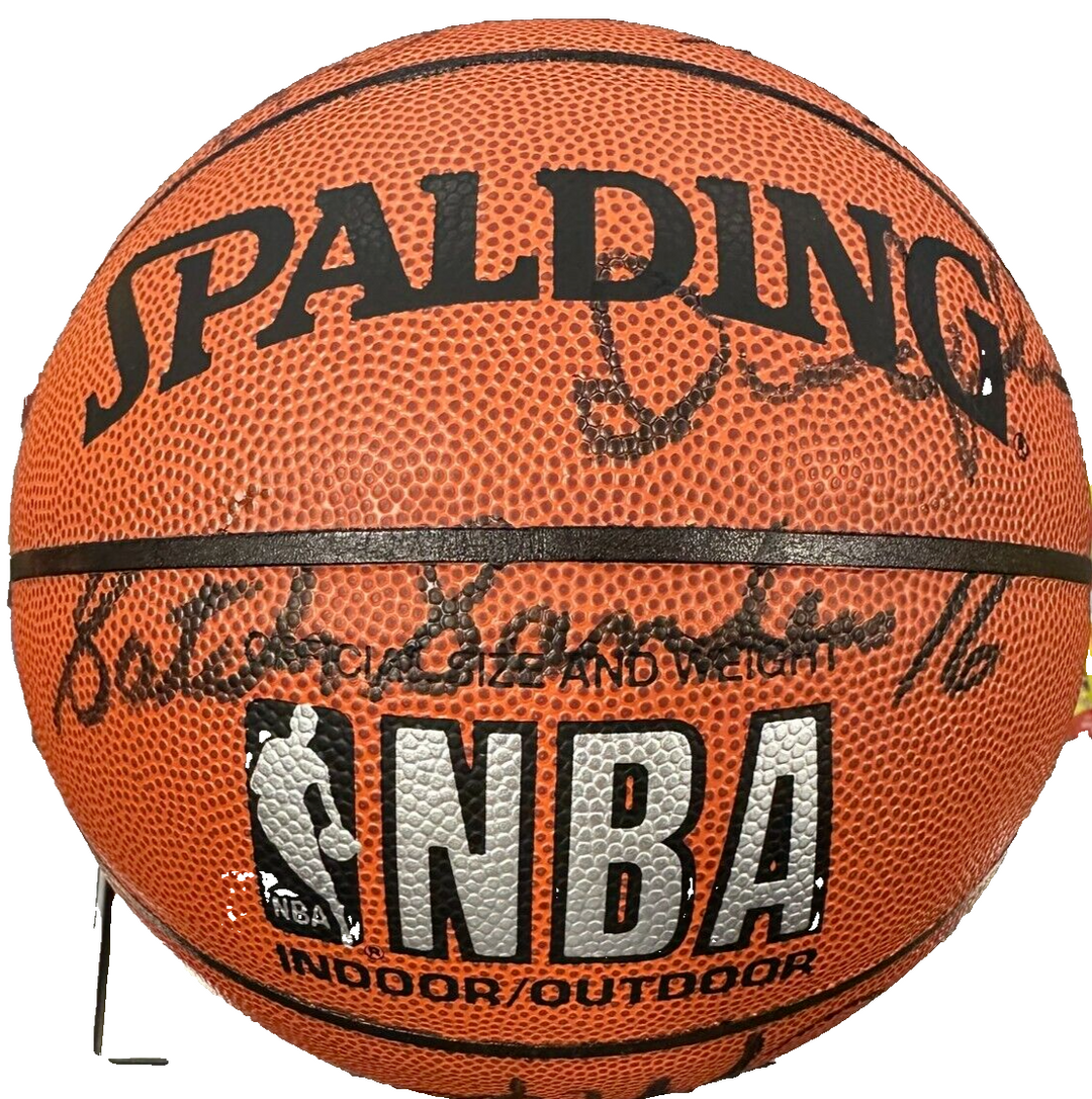 Boston Celtics Hall of Famers Signed Basketball Russell Bird Heinsohn Tiny JSA