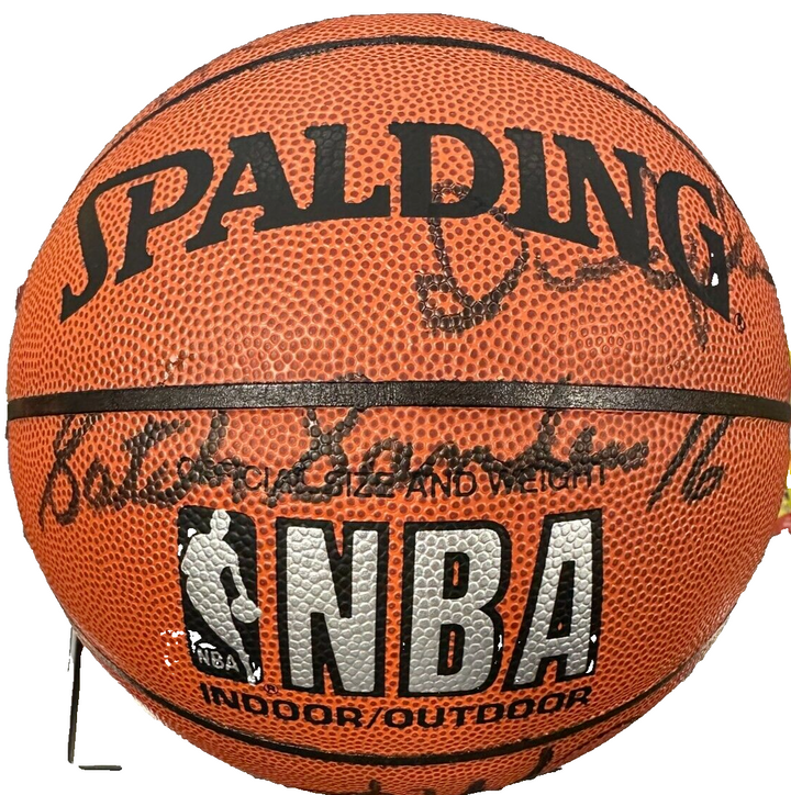 Boston Celtics Hall of Famers Signed Basketball Russell Bird Heinsohn Tiny JSA
