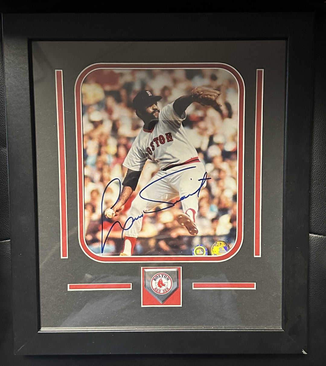 Louie Tiant Autographed 8x10 Photo Framed Boston Red Sox