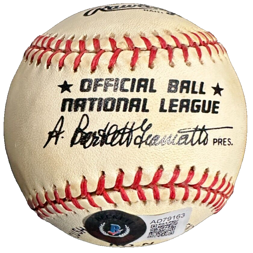 Edd Roush Autographed National League Baseball Reds BAS