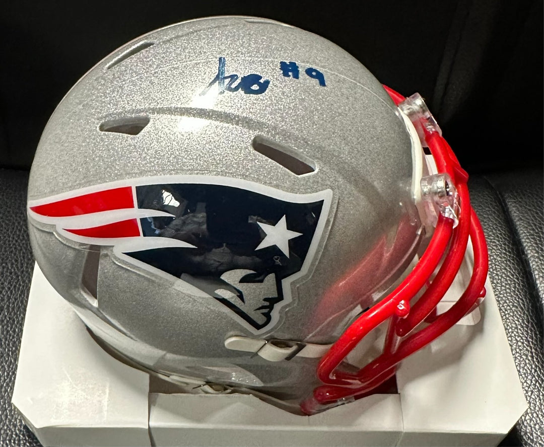 Kayshon Boutte Autographed New England Patriots Mini Helmet NFL