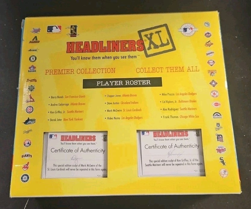 1998 MLB Home Run Headliners XL Mark McGuire & Ken Griffey Jr. NIB