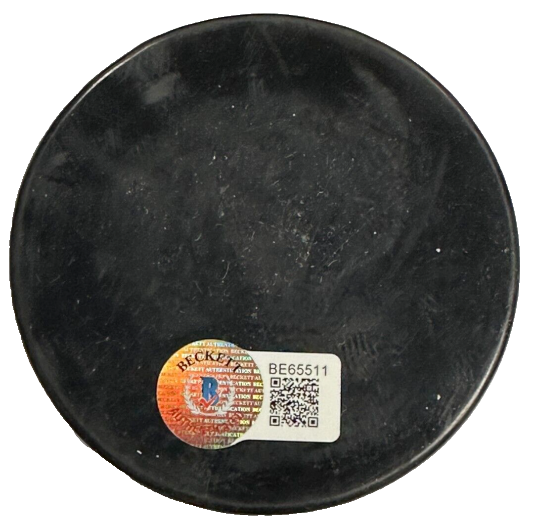 Rogie Vachon Autographed Hockey Hall of Fame Puck W/ HOF 16 BAS