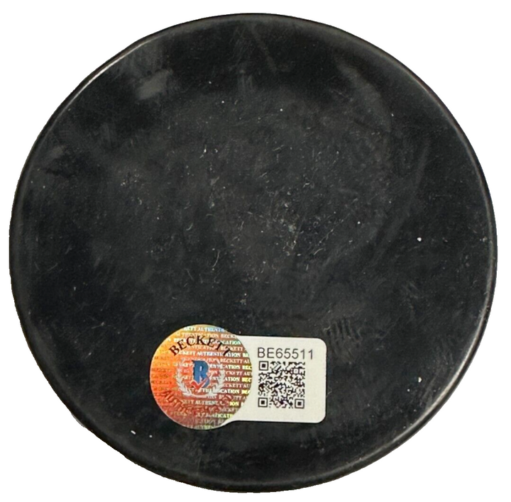 Rogie Vachon Autographed Hockey Hall of Fame Puck W/ HOF 16 BAS
