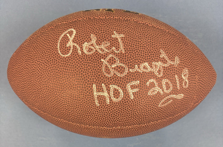Robert Brazile HOF Signed Wilson Football Houston Oilers Sportsworld COA