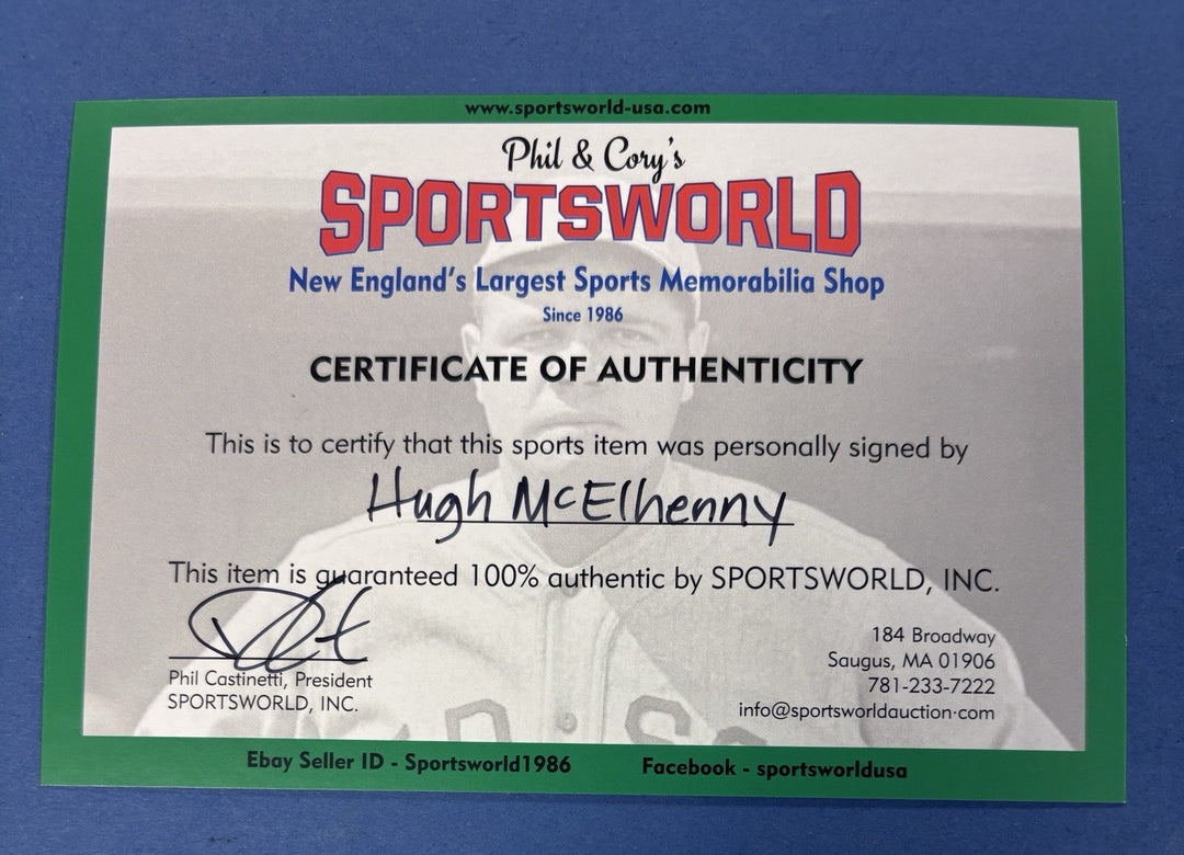 Hugh McElhenny HOF Signed Wilson Football San Francisco 49ers Sportsworld COA
