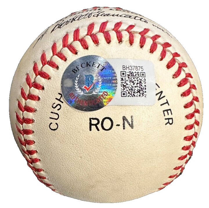 Don Drysdale Autographed Official National League Baseball HOF BAS Dodgers