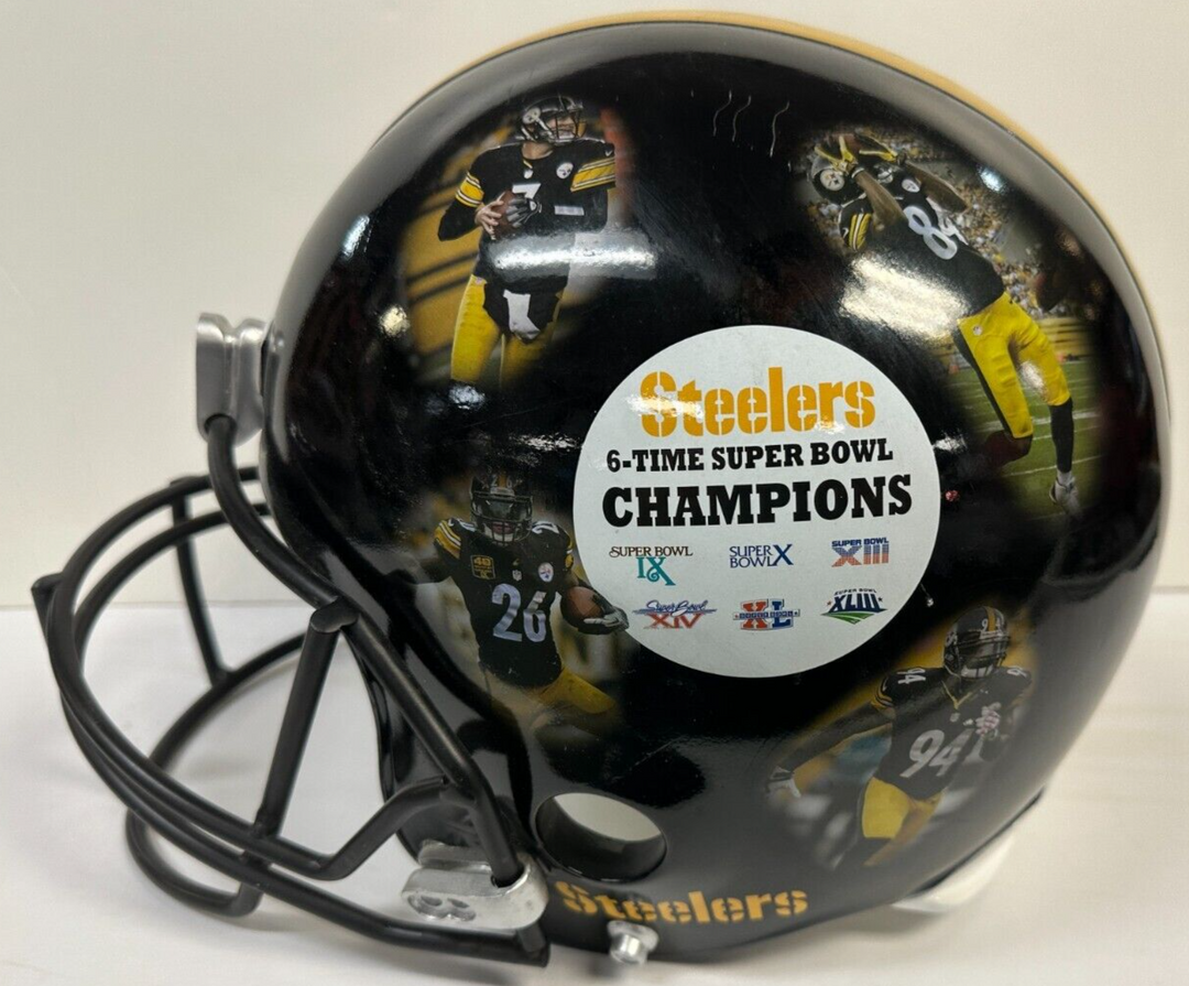 Pittsburgh Steelers 6 Time Super Bowl Champions Commemorative Collage Helmet