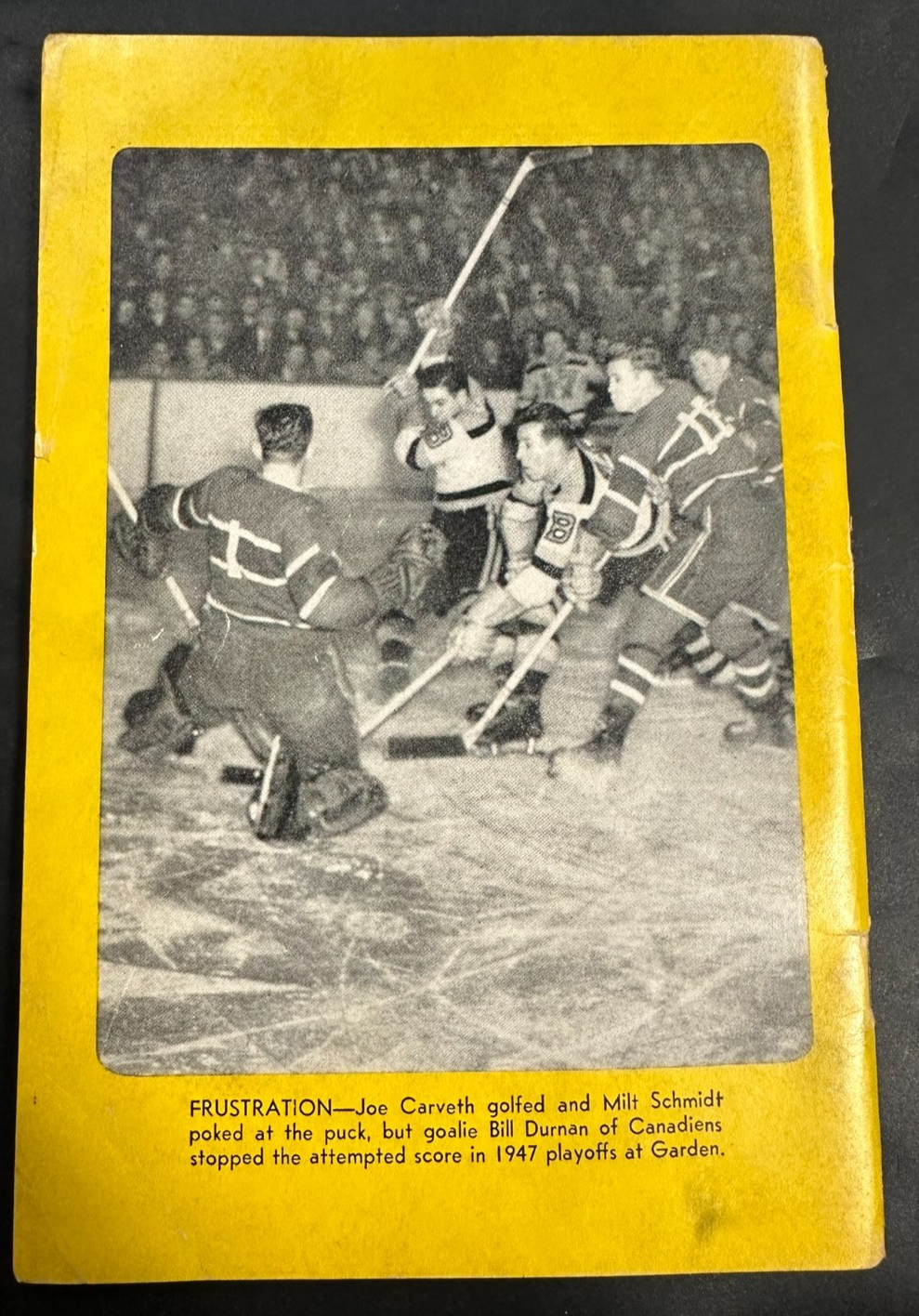 Vintage 1947-48 Boston Bruins Official Press & Radio Guide NHL