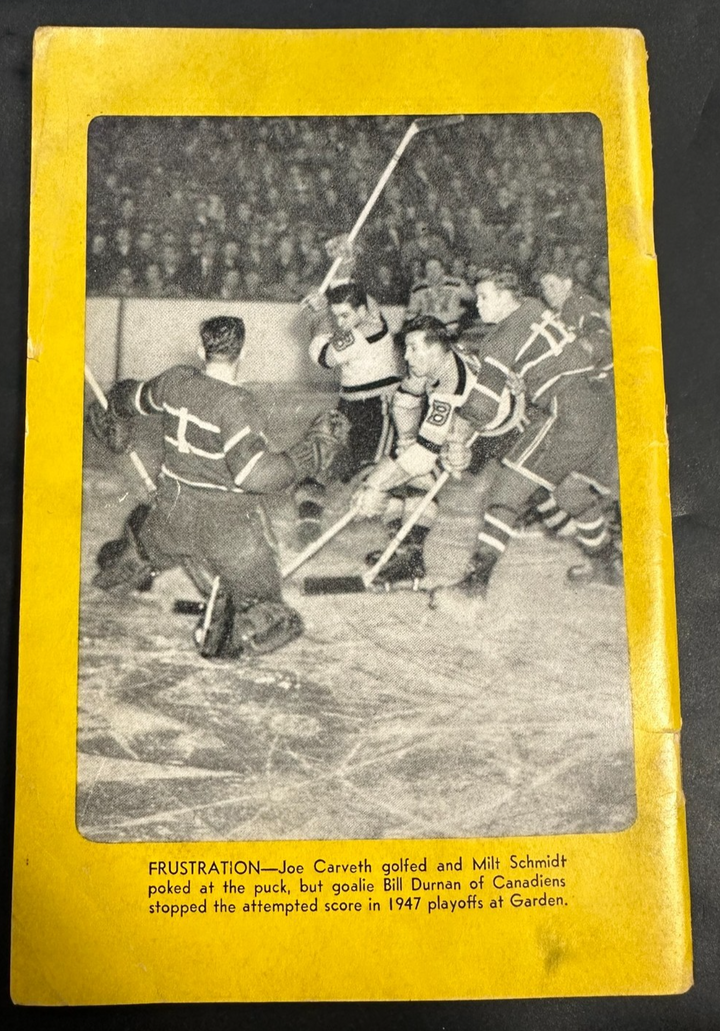 Vintage 1947-48 Boston Bruins Official Press & Radio Guide NHL