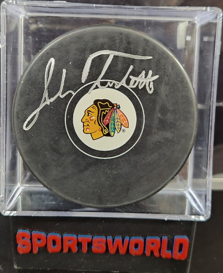 John Torchetti Signed Chicago Black Hawks Puck COA