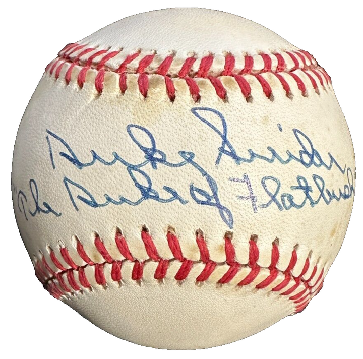 Duke Snider Autographed ONL Baseball W/ Duke of Flatbush Insc BAS Dodgers