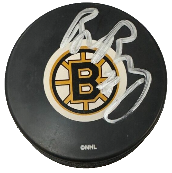 Brad Boyes Autographed Boston Bruins Hockey Puck NHL