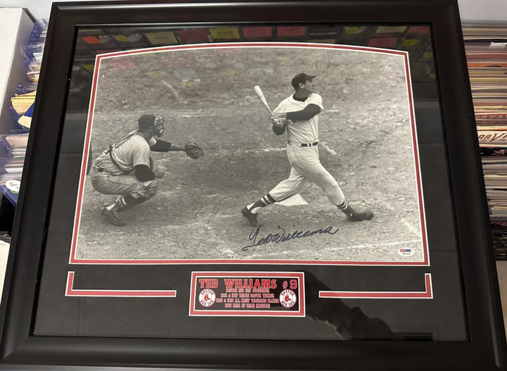 Ted Williams Autographed 16x20 Framed Boston Red Sox PSA/DNA HOF
