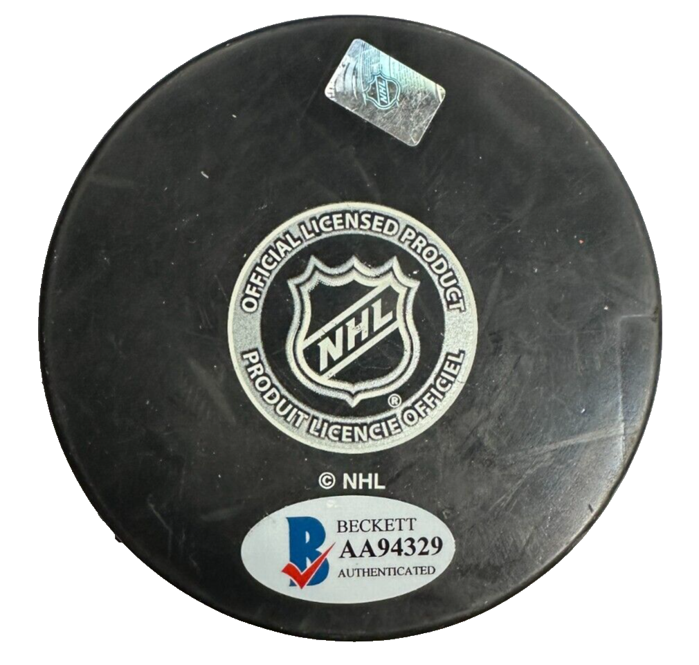 Dan Canney Autographed Boston Bruins Hockey Puck W/ 1970 S.C. Insc BAS
