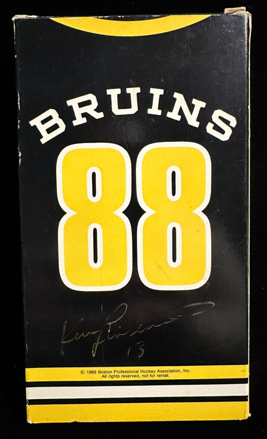 Ken Linesman Autographed 1988 Bruins Black Gold & Glory VHS Movie Case