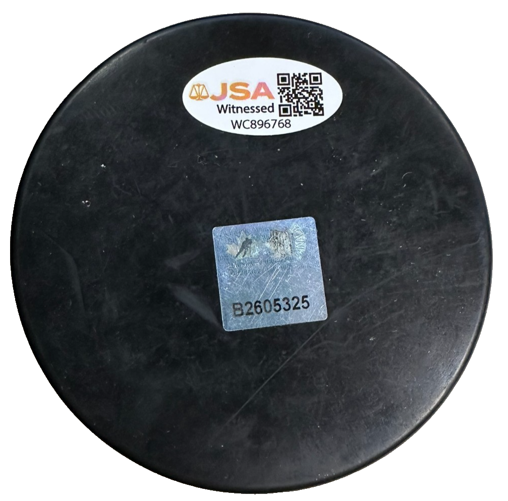 Andrew Ference Autographed Team Canada Hockey Puck JSA