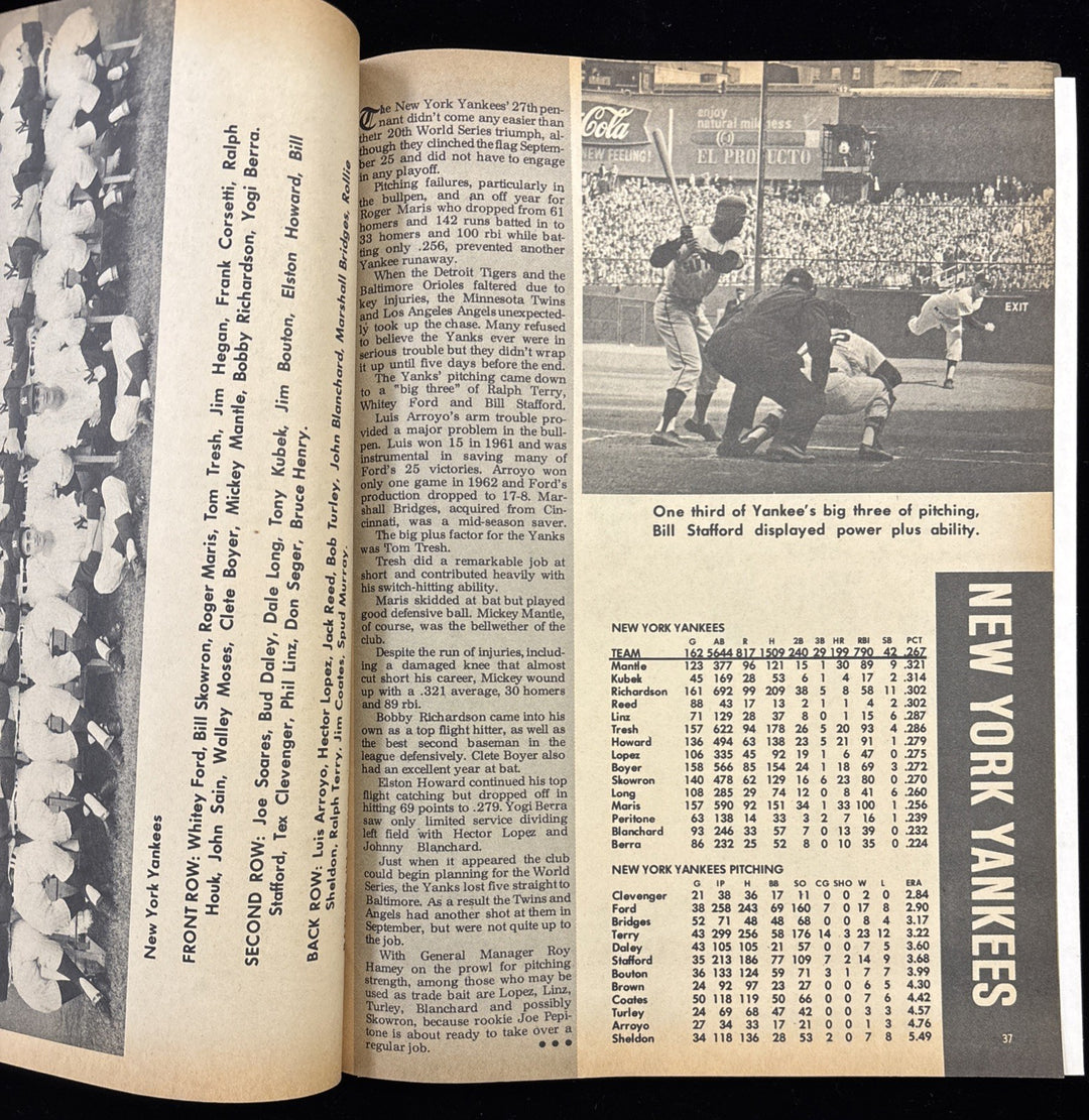 April 1963 Sport World Magazine Complete Baseball Record Book