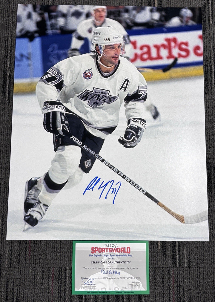 Paul Coffey Autographed Los Angeles Kings 16x20 Photo HOF