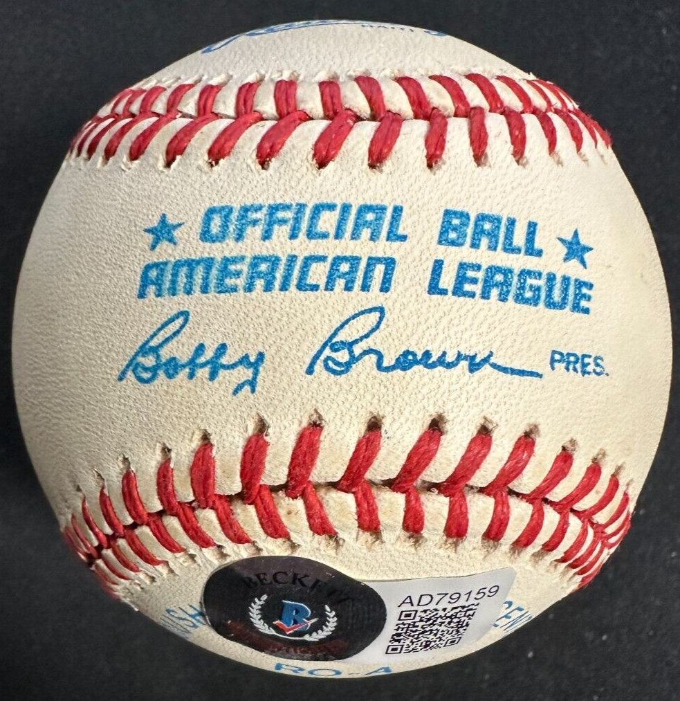 Whitey Ford Autographed American League Baseball BAS HOF Yankees