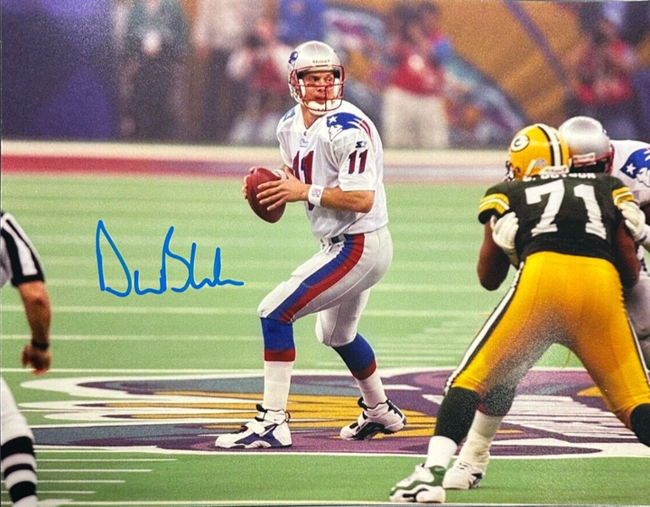 Drew Bledsoe Autographed New England Patriots 11x14 Photo