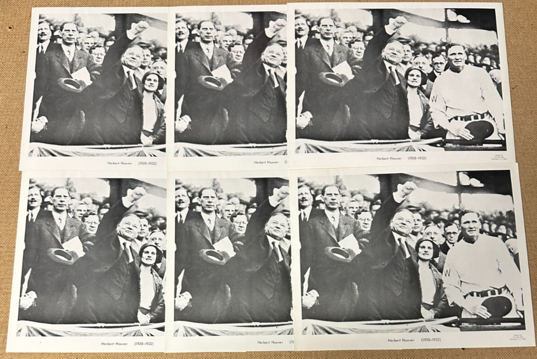 6 1960'S Sports Pix Herbert Hoover Throwing Out 1st Pitch 8.5x11 Photo's